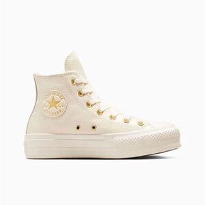 LIKE NEW Converse Chuck Taylor All Star 70 Women's Cream/Gold High-Top Sneakers